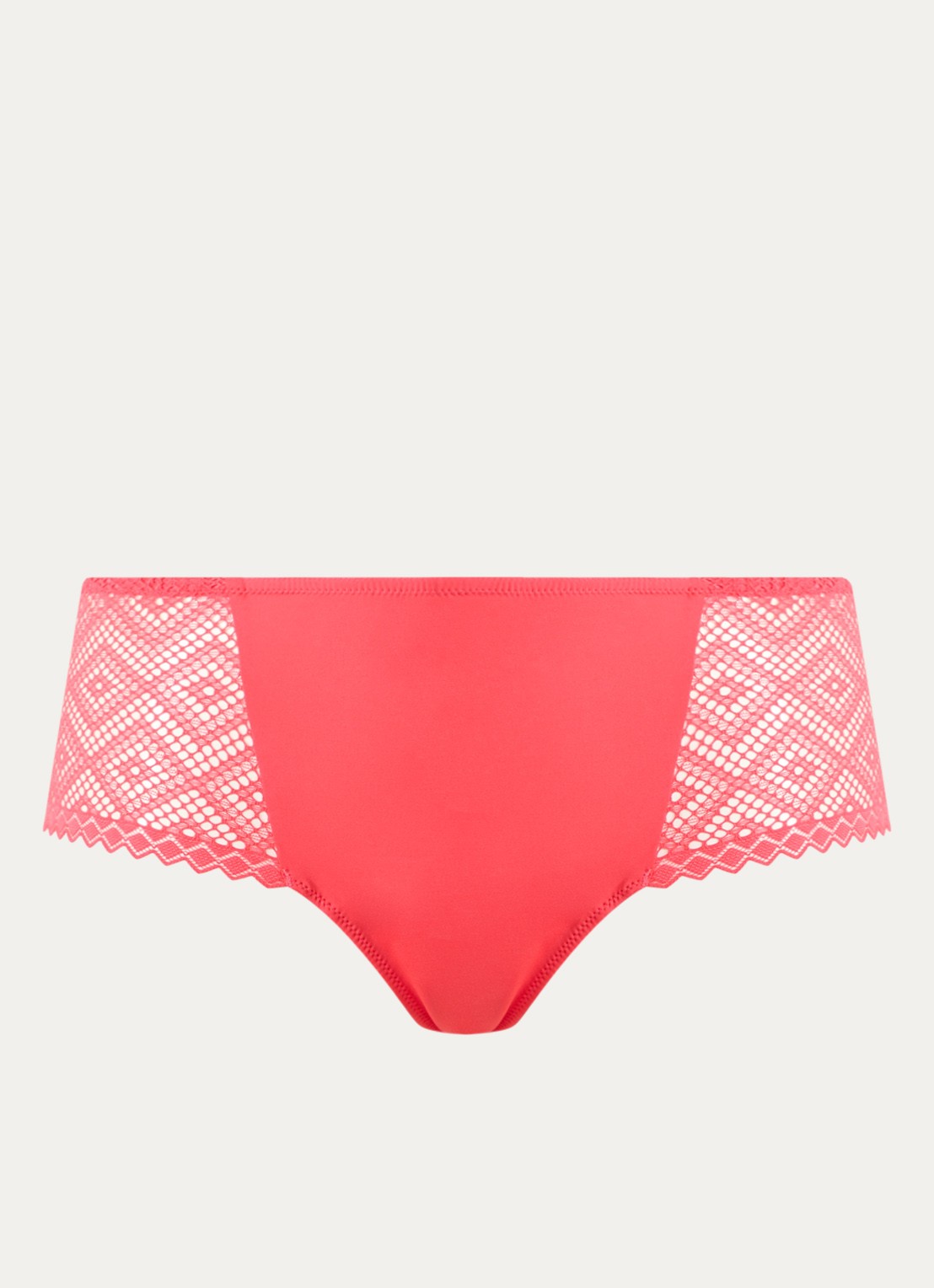 PrimaDonna Grace Bay shorty met kant - voorkant 3 koraalrood