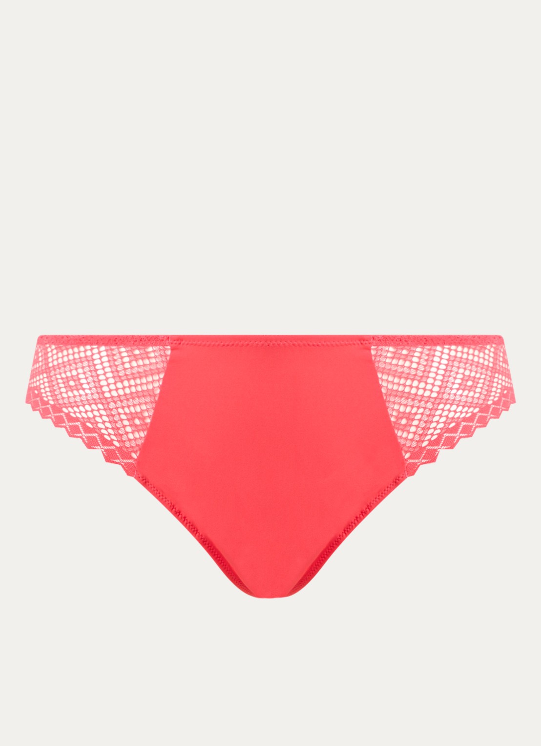 PrimaDonna Grace Bay string met kant - voorkant 4 koraalrood