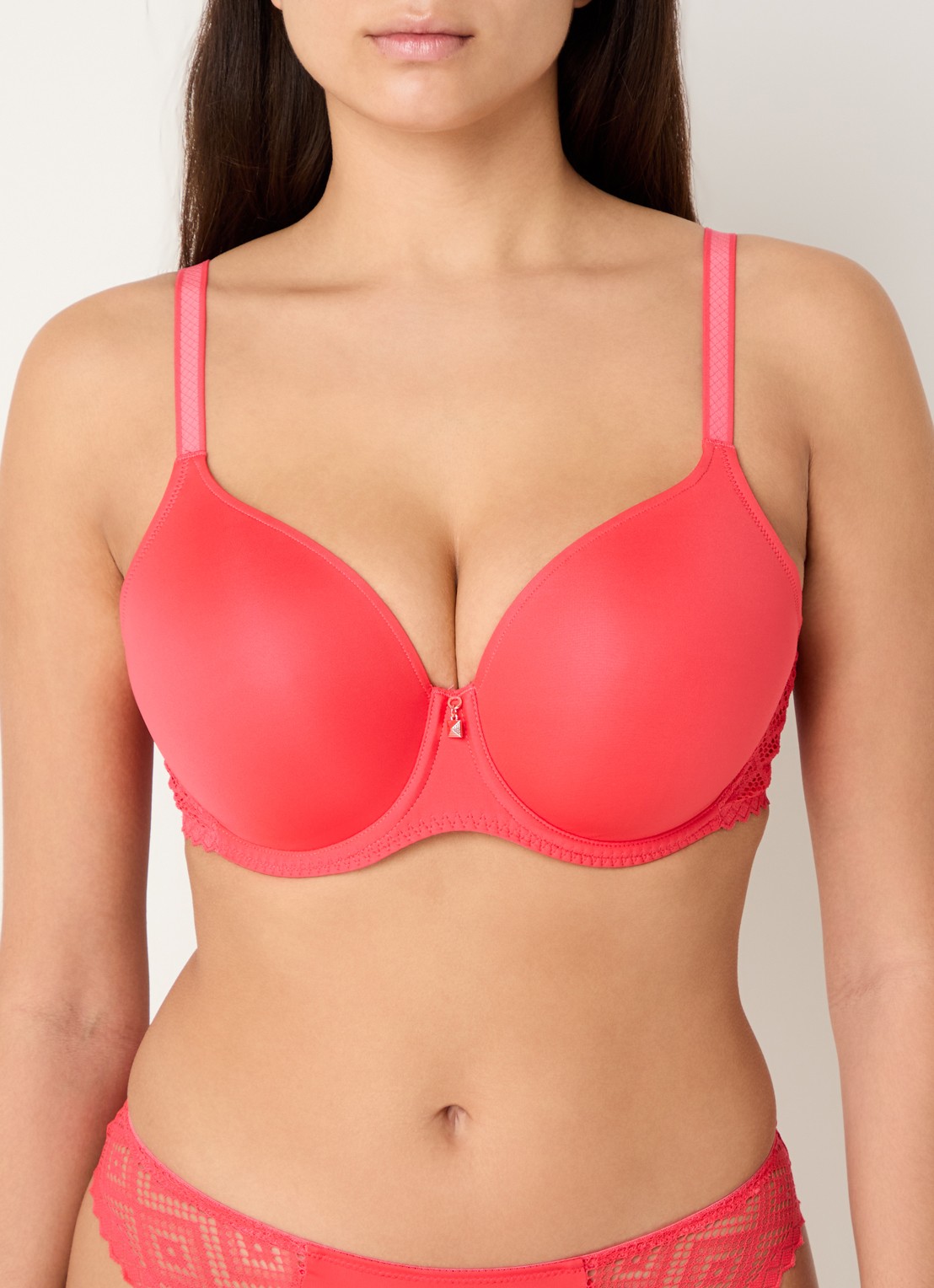 PrimaDonna Grace Bay voorgevormde bikinitop met beugel - detail 4 koraalrood