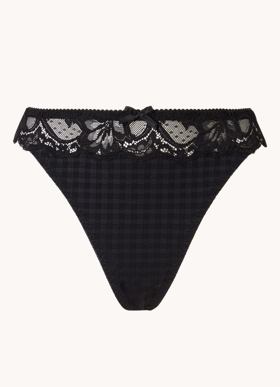 PrimaDonna Madison string met kant - voorkant 3 zwart