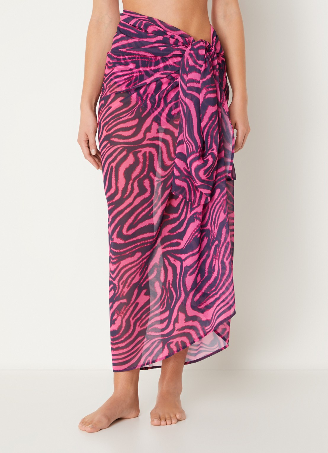 PrimaDonna Malabo sarong met print - detail 4 donkerroze