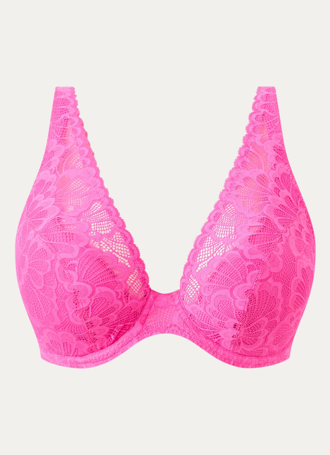 PrimaDonna Mocuto voorgevormde beugel bh met overlay van kant - voorkant 4 roze