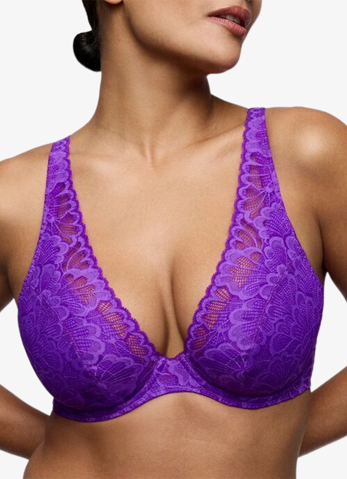 PrimaDonna Mocuto voorgevormde beugel bh met overlay van kant - detail paars
