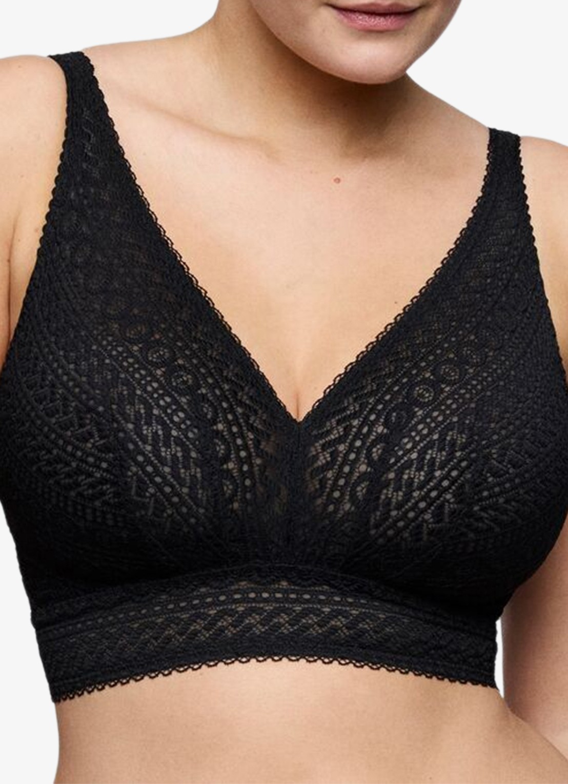 PrimaDonna Montara bralette van kant - detail zwart