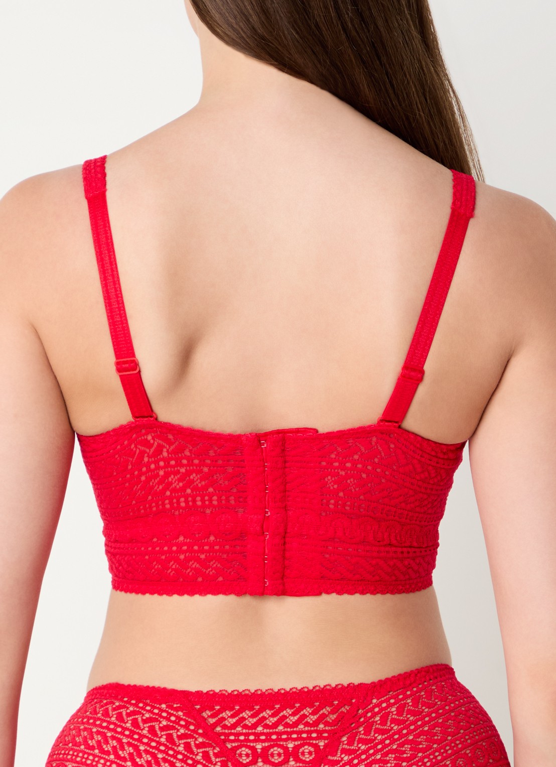 PrimaDonna Montara bralette van kant - achterkant rood