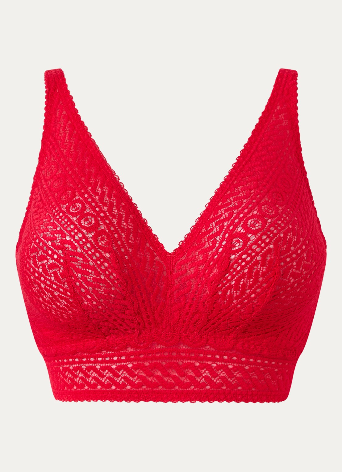 PrimaDonna Montara bralette van kant - voorkant 2 rood
