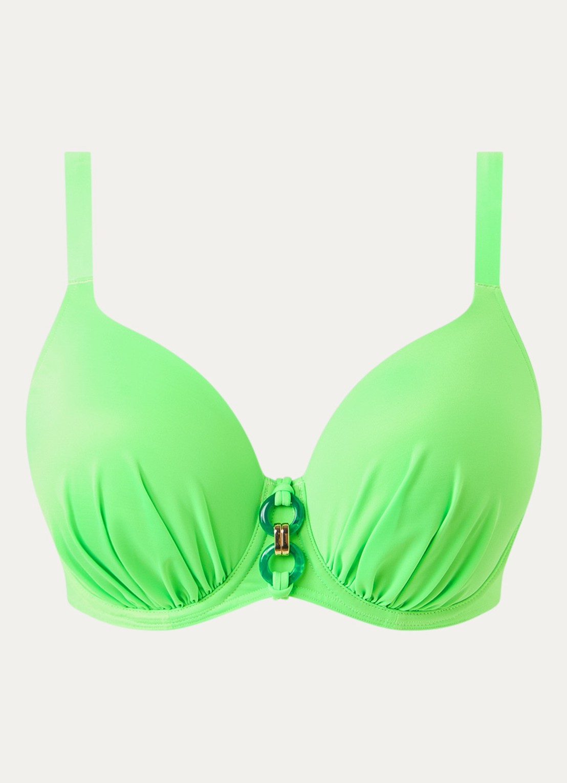 PrimaDonna Pilon voorgevormde bikinitop met beugel - voorkant felgroen