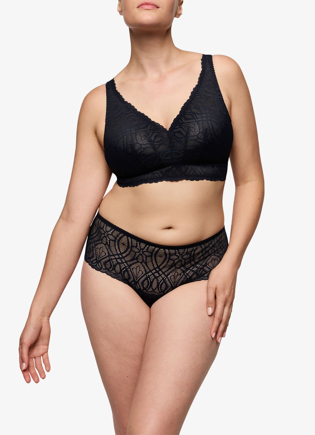 PrimaDonna Salerno bralette van kant - voorkant 2 donkerblauw