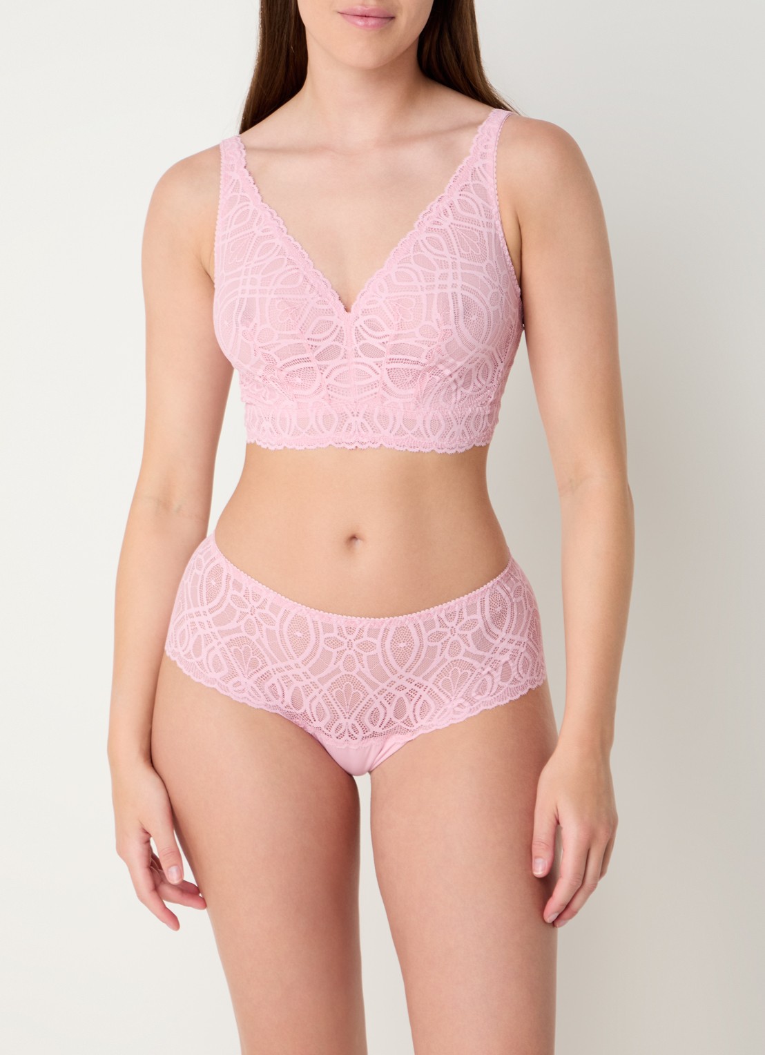 PrimaDonna Salerno bralette van kant - voorkant 5 roze
