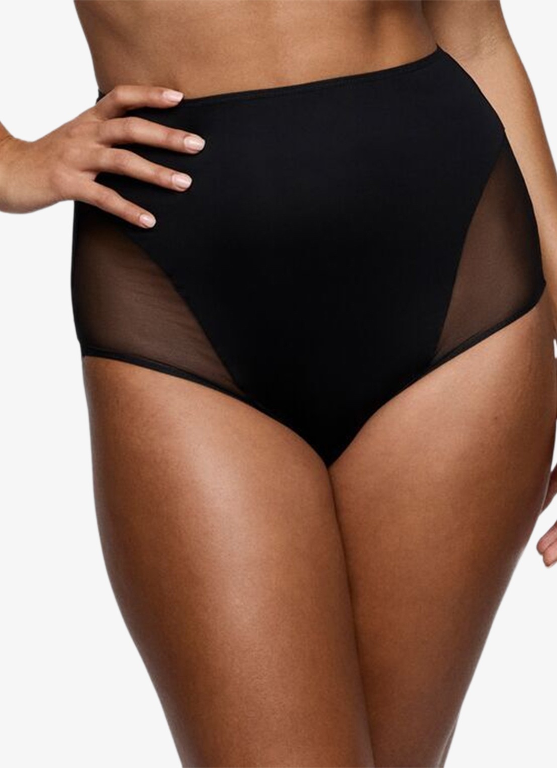 PrimaDonna Sheary high waisted slip met mesh - detail 2 zwart