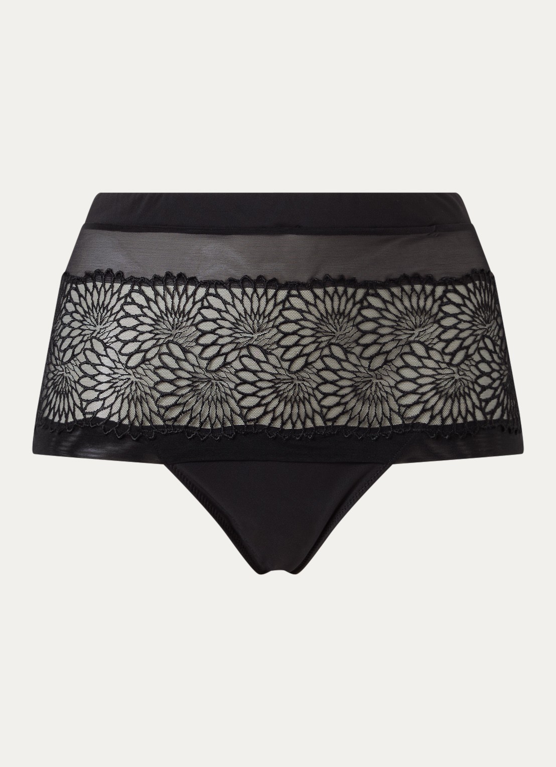 PrimaDonna Sophora shorty met kant - voorkant zwart