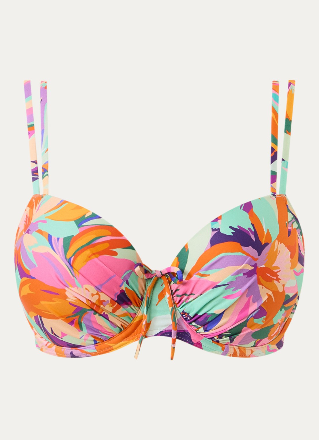 PrimaDonna Varadeo voorgevormde bikinitop met print - voorkant 5 orange