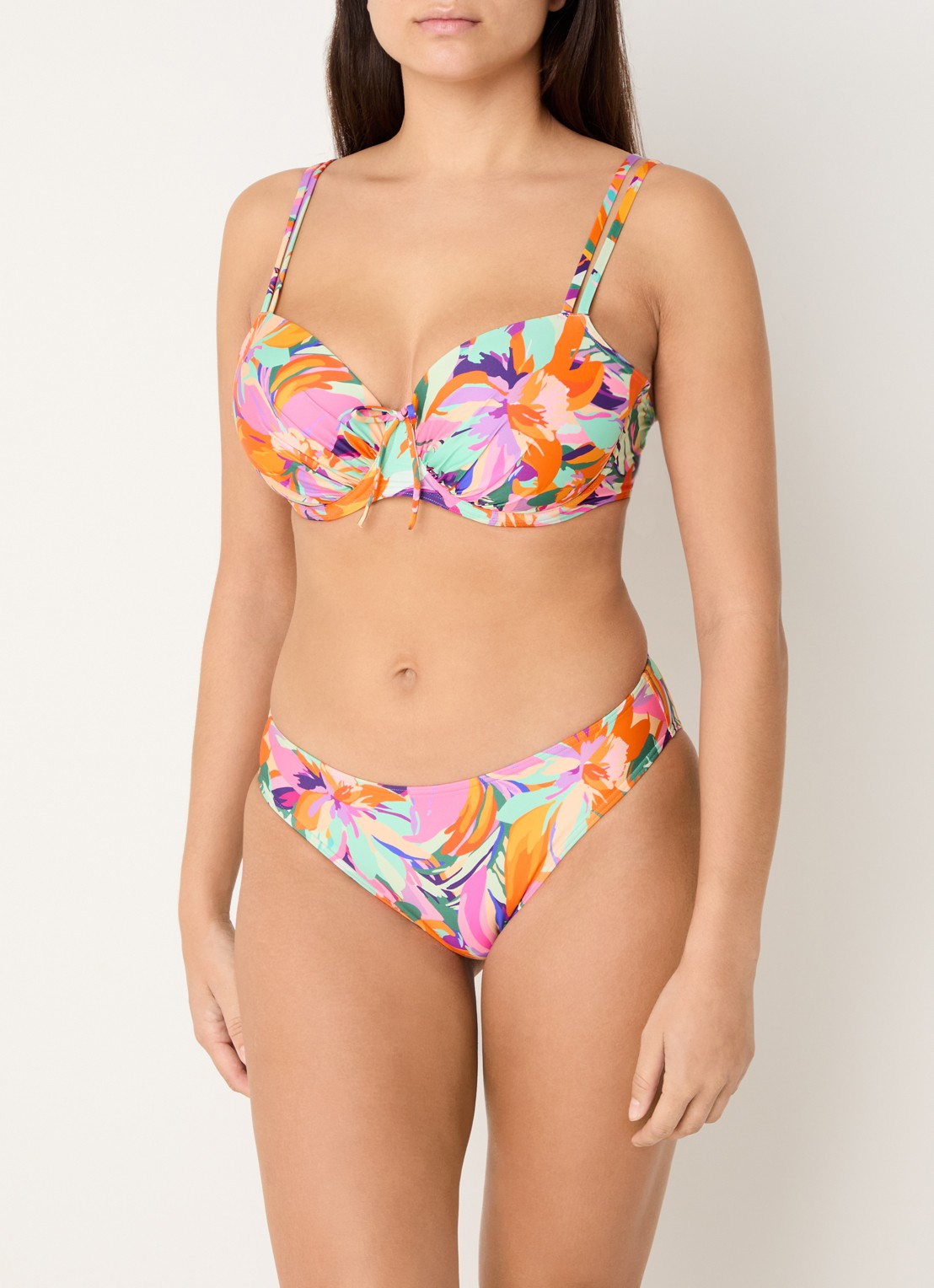 PrimaDonna Varadeo voorgevormde bikinitop met print - voorkant 6 orange