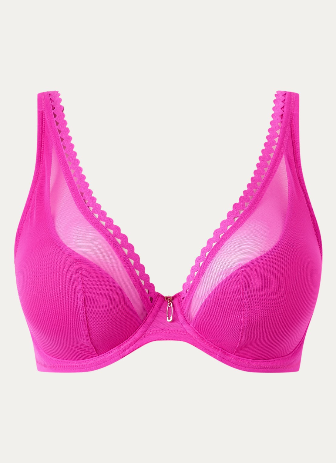 PrimaDonna Vivgirl voorgevormde plunge bh met beugel - voorkant donkerroze