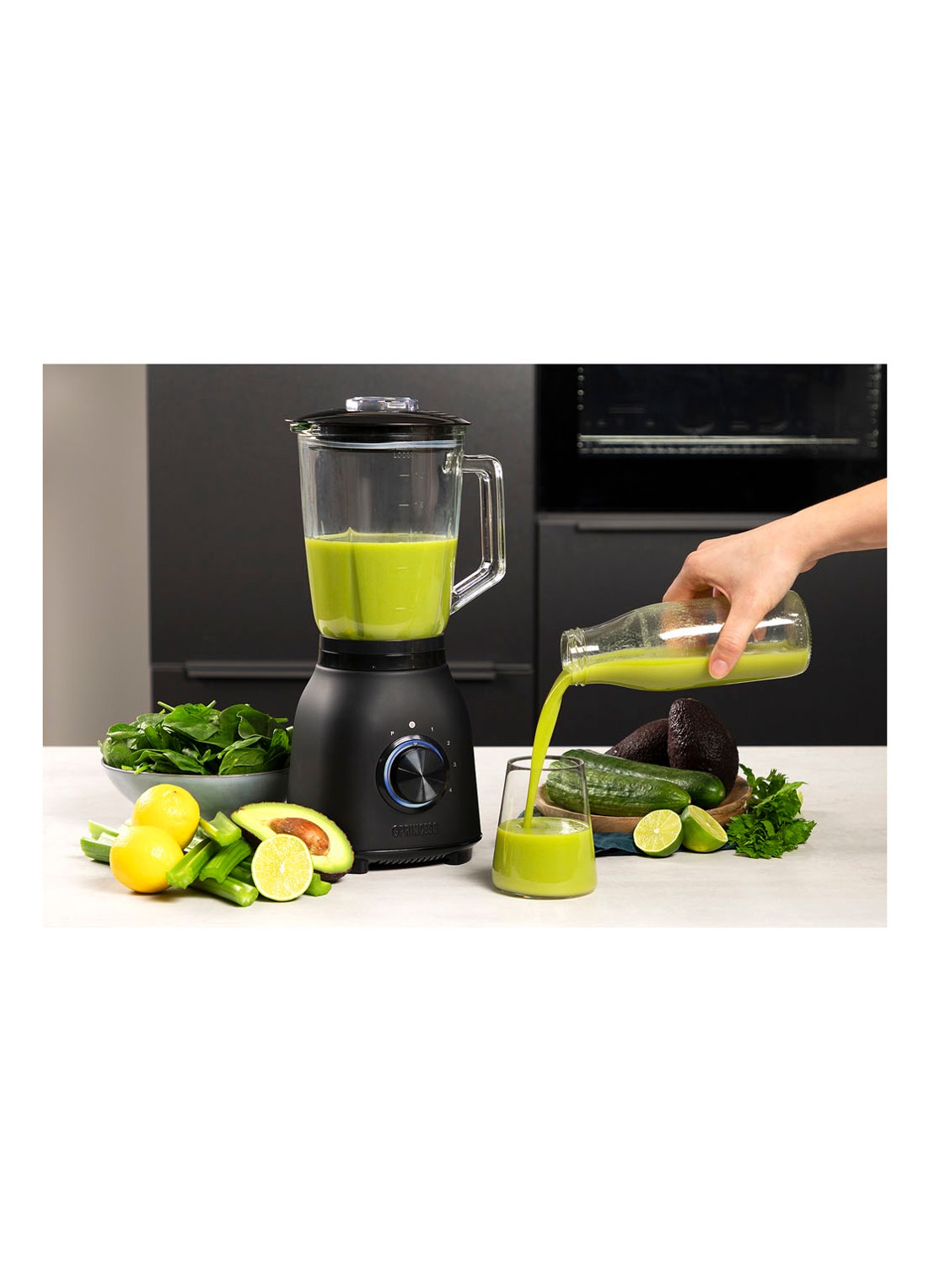 Princess Black Steel 1000 blender 1,5 liter 212092 - detail 4 zwart