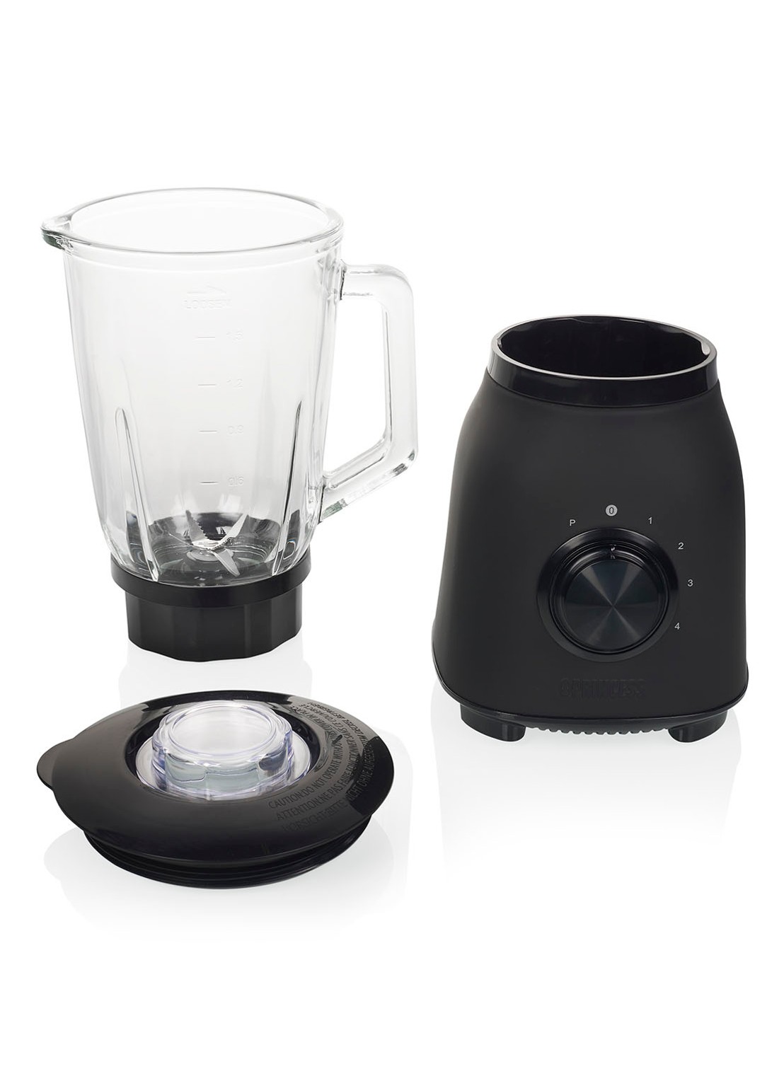 Princess Black Steel 1000 blender 1,5 liter 212092 - voorkant 6 zwart