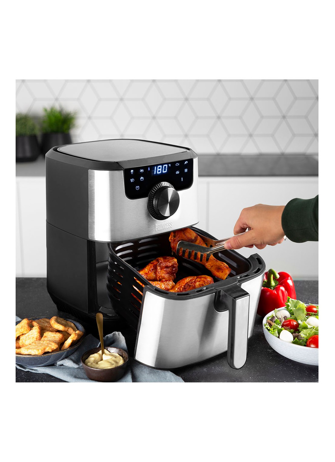 Princess Digitale Aerofryer Deluxe airfryer 182033 - detail 5 zilver