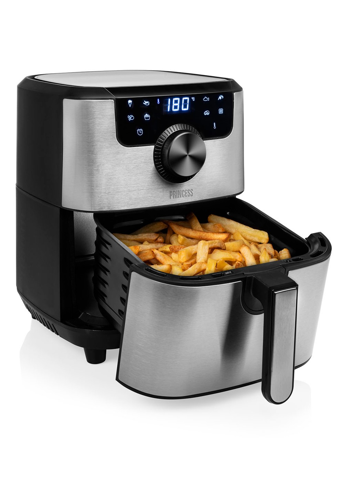 Princess Digitale Aerofryer Deluxe airfryer 182033 - voorkant zilver
