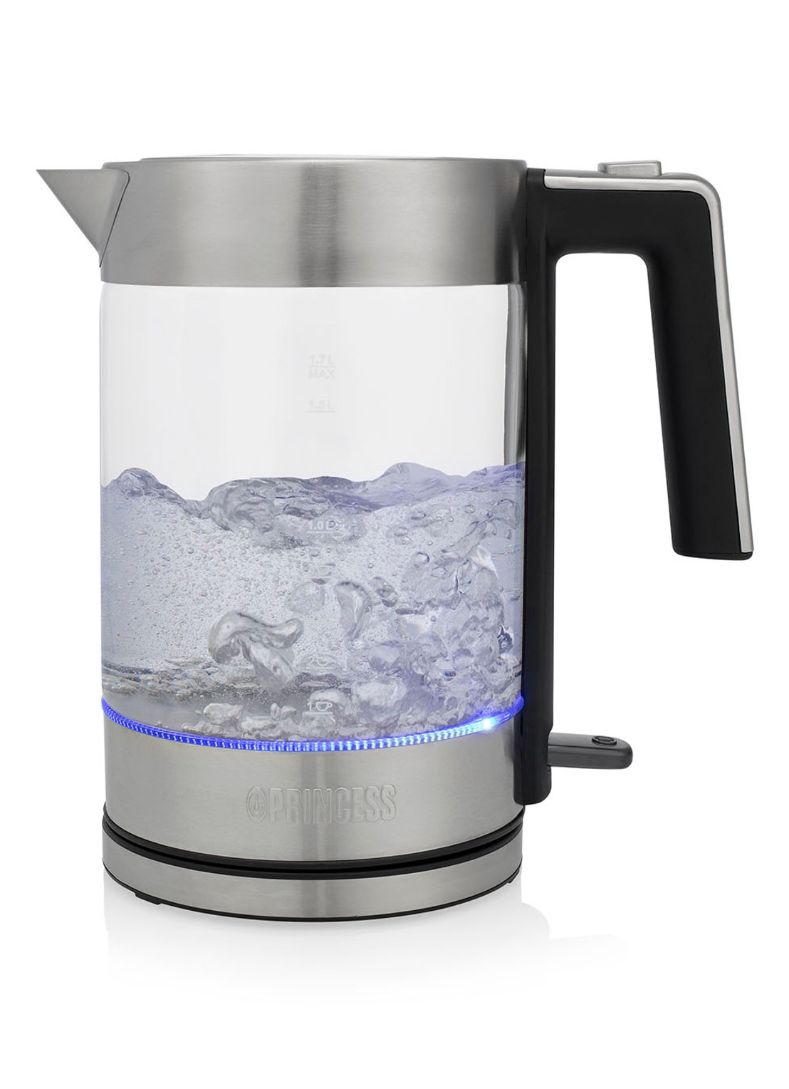 Princess London waterkoker 1,7 liter 236041 - voorkant transparant