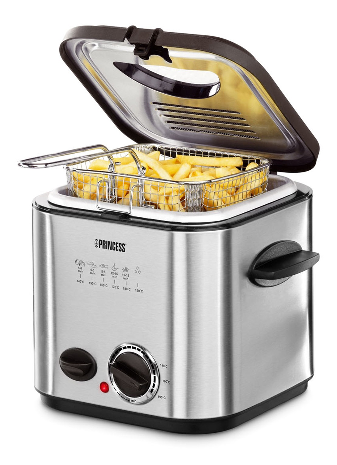 Princess Mini Friteuse & Fondue frituurpan 182611 - voorkant 2 zilver