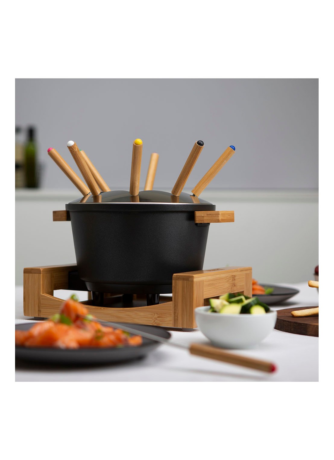 Princess Pure fonduesstel 40,5 x 39,5 cm 173025 - detail 6 zwart