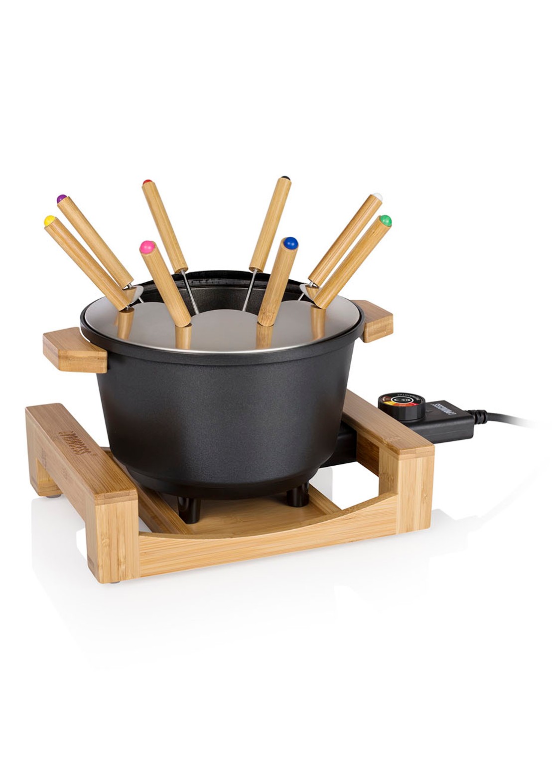 Princess Pure fonduesstel 40,5 x 39,5 cm 173025 - voorkant zwart