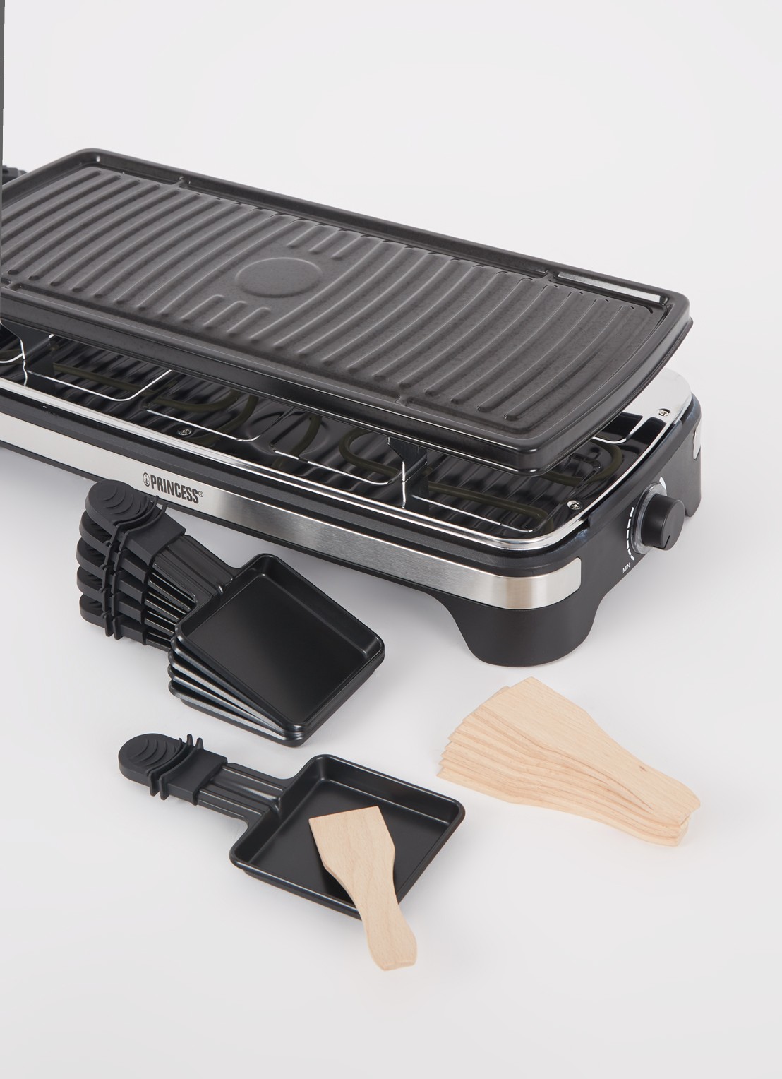 Princess Raclette 10 gourmetstel 162650 - voorkant 2 zwart