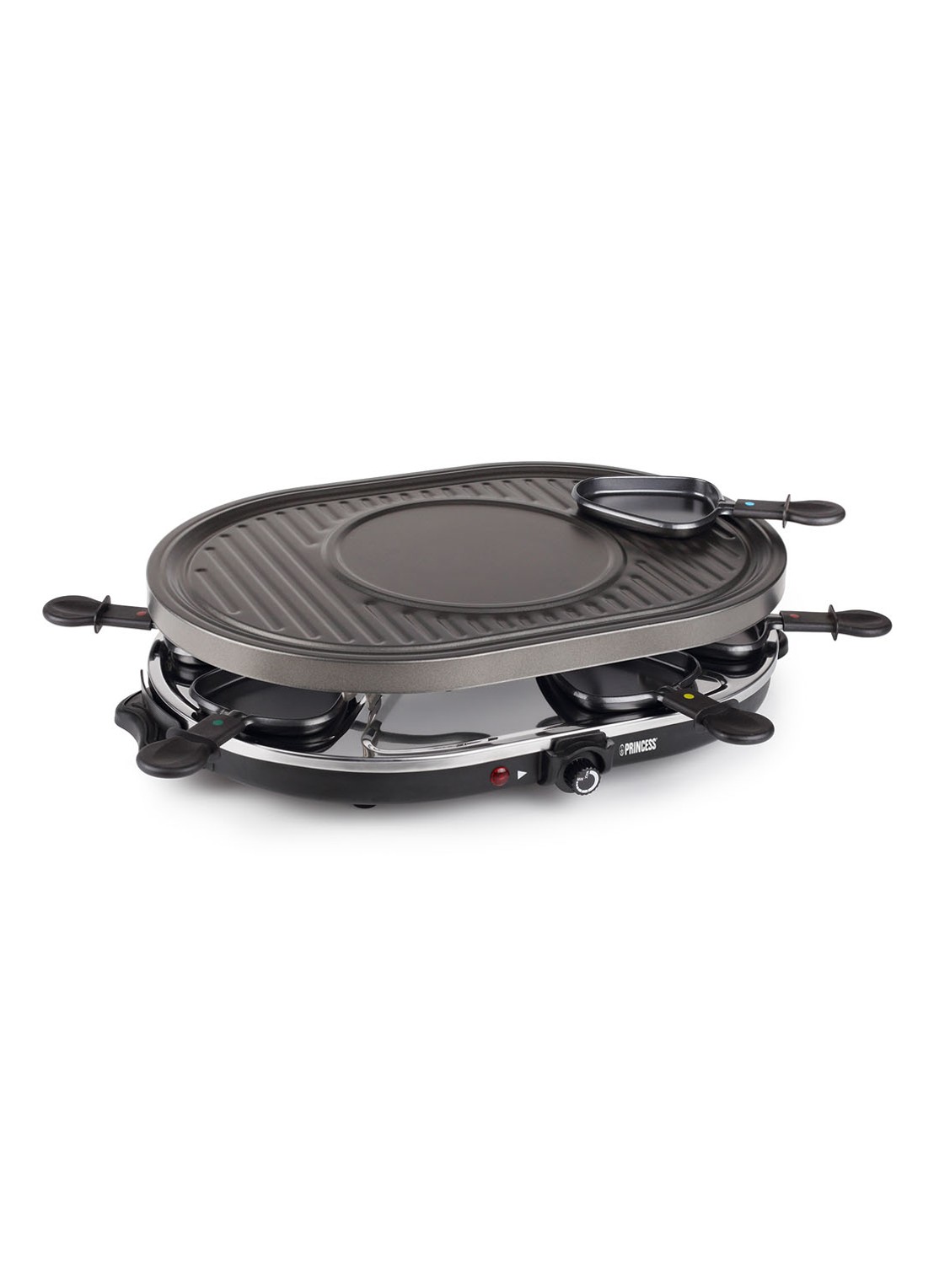 Princess Raclette 8 Oval Grill Party gourmetstel 162700 - detail 6 zwart