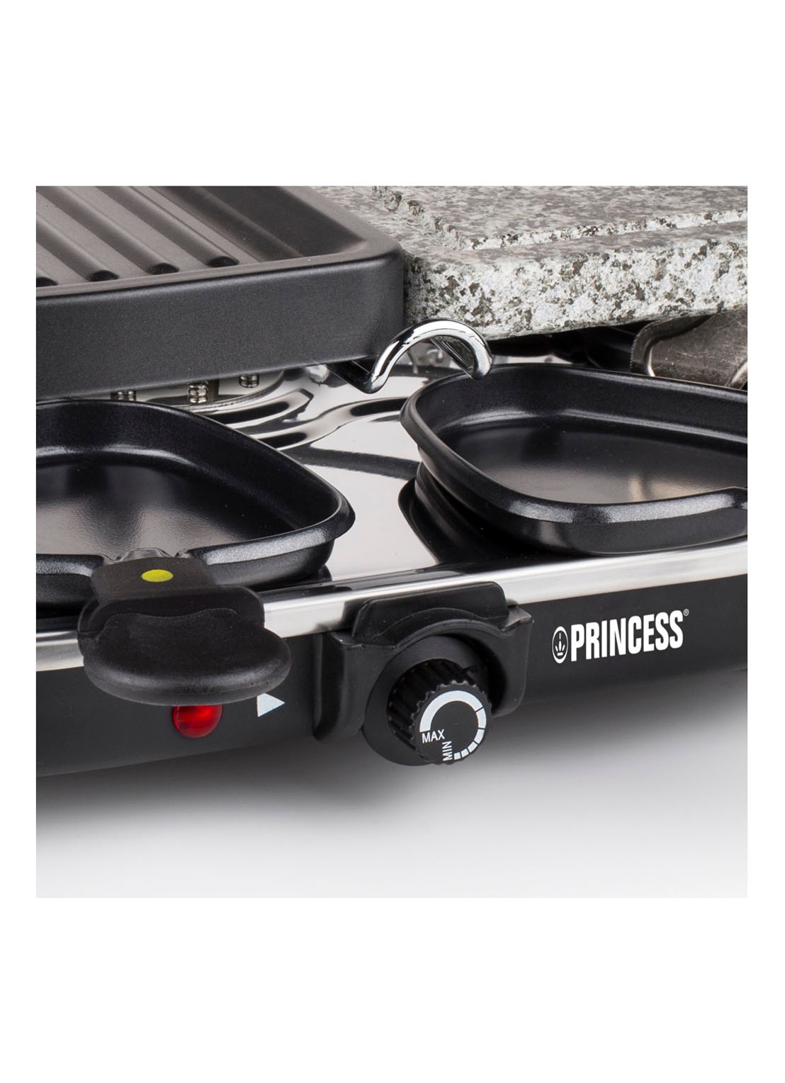 Princess Raclette 8 Oval Stone & Grill Party gourmetstel 162710 - detail 6 zwart