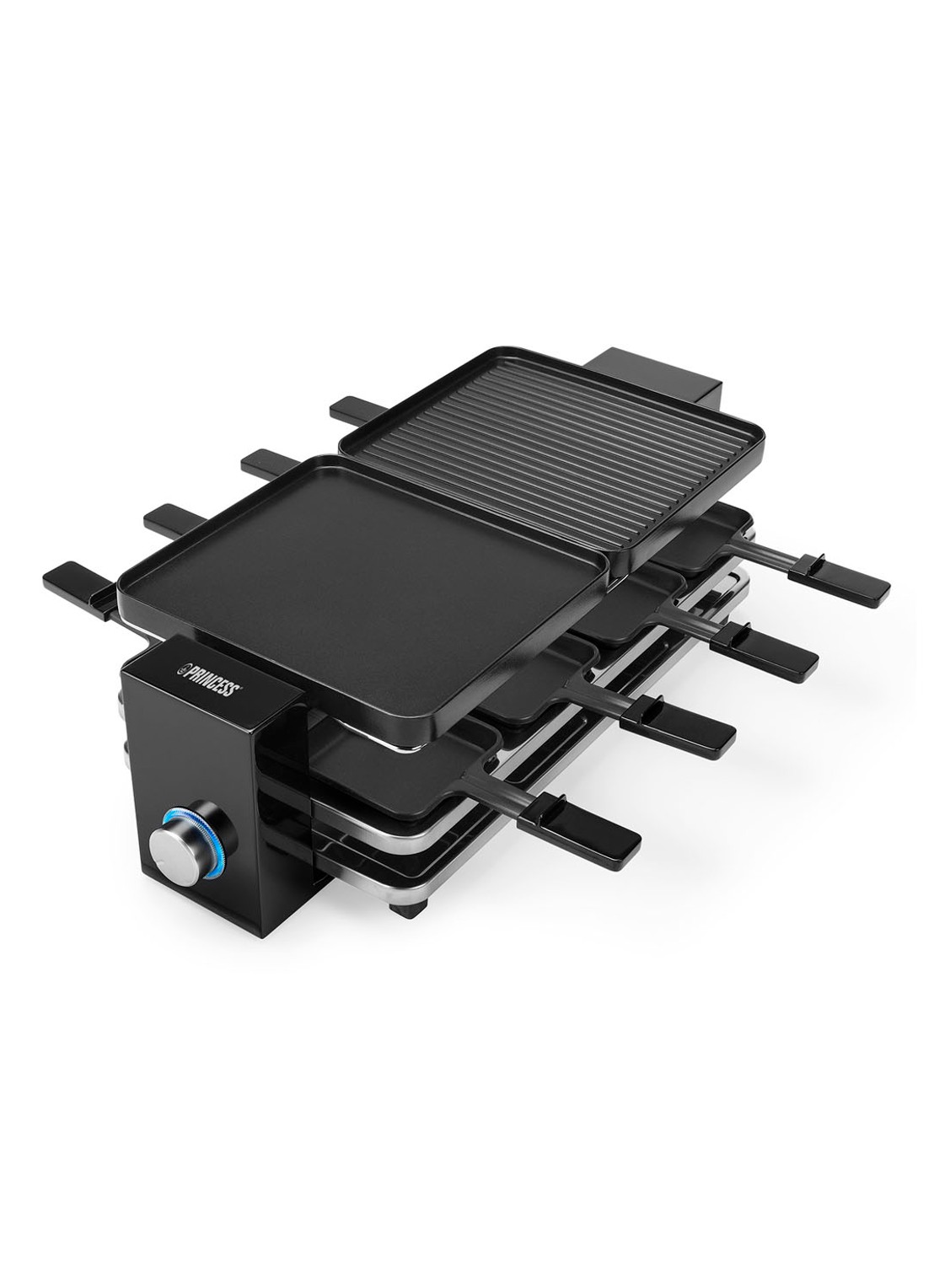 Princess Raclette Piano Black 8 gourmetstel 162925 - detail 3 zwart