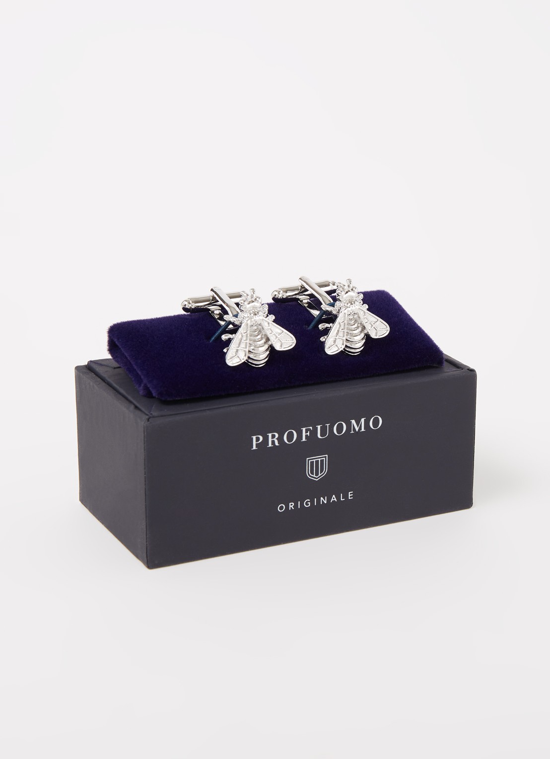 Profuomo Bijen manchetknopen - voorkant 3 zilver
