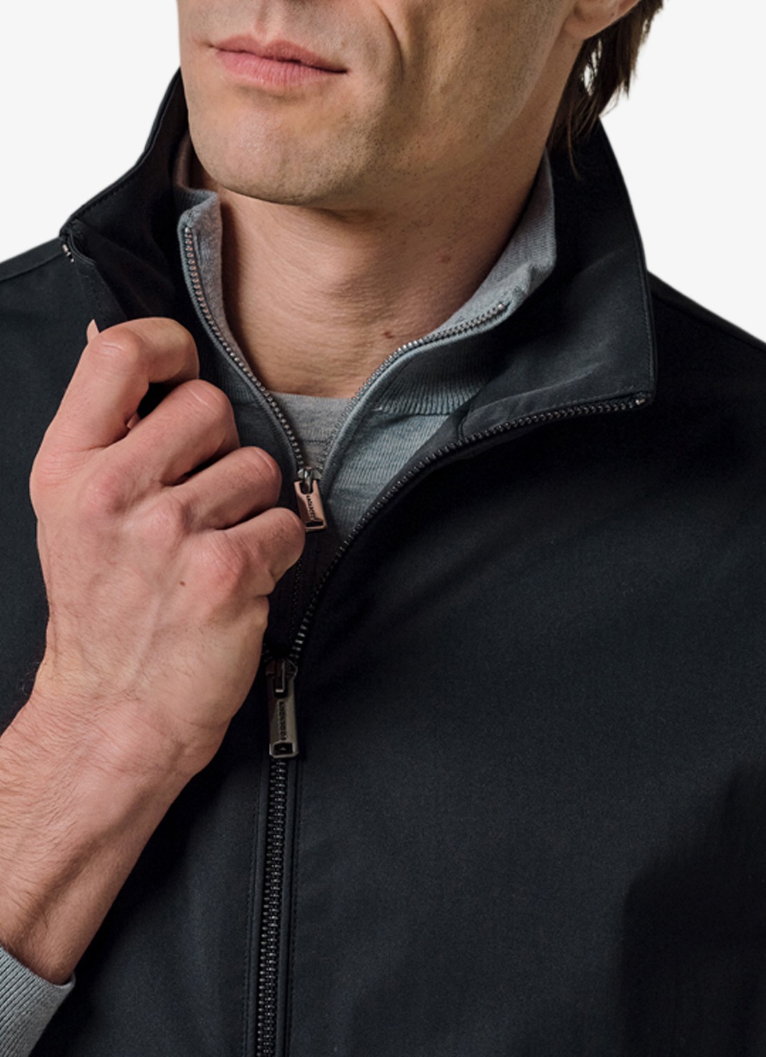 Profuomo Bodywarmer met magneetsluiting - voorkant donkerblauw