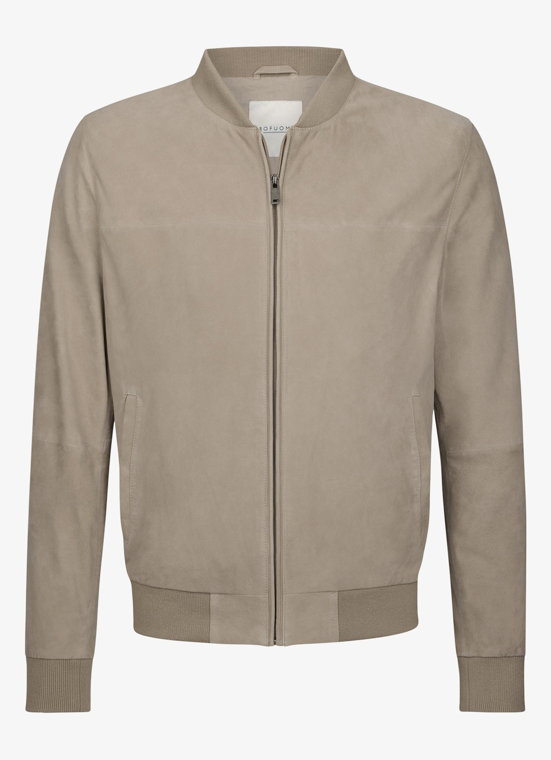 Profuomo Bomber van suede - detail 4 beige