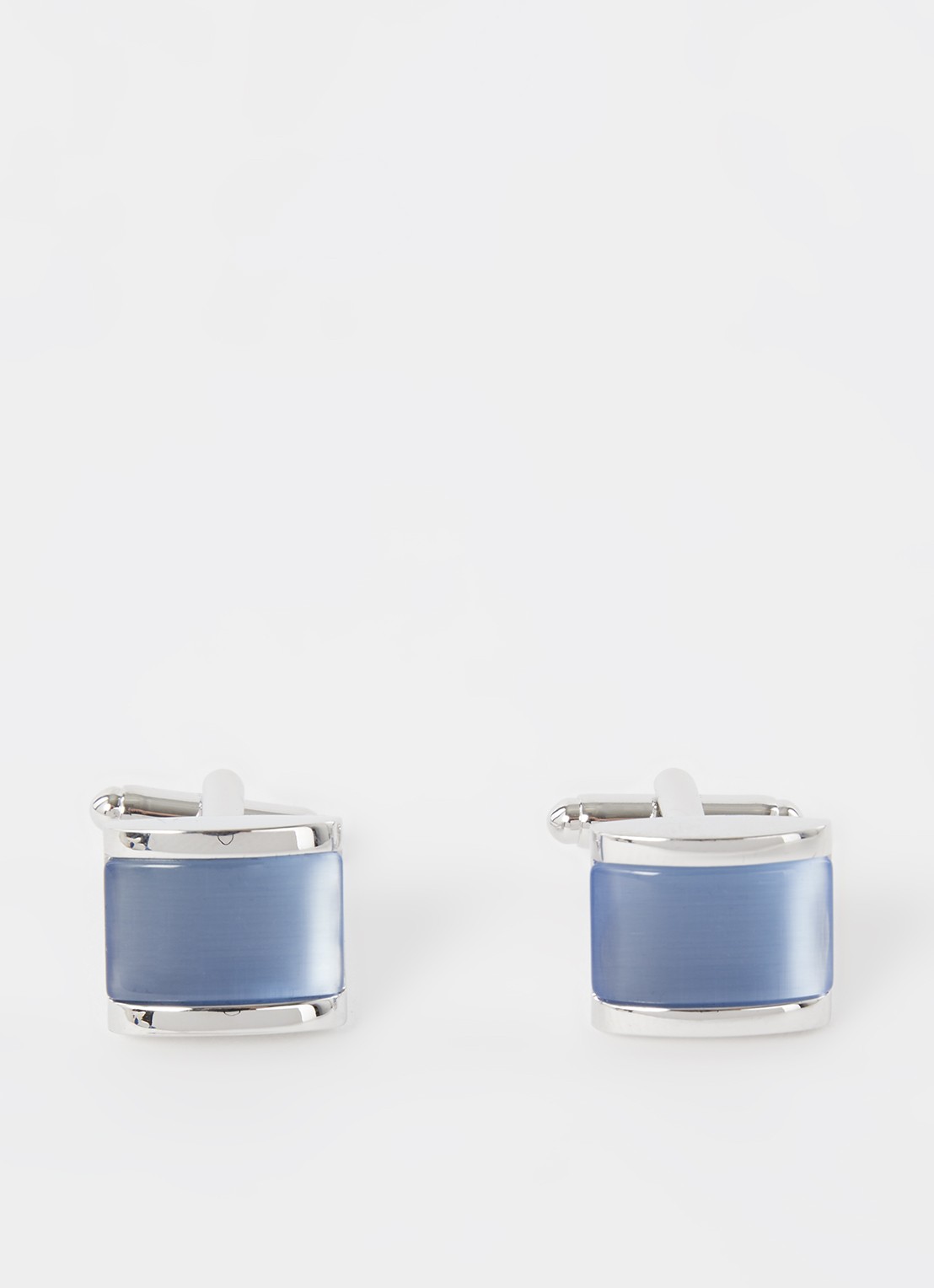 Profuomo Cat's Eye manchetknopen - voorkant 2 blauw