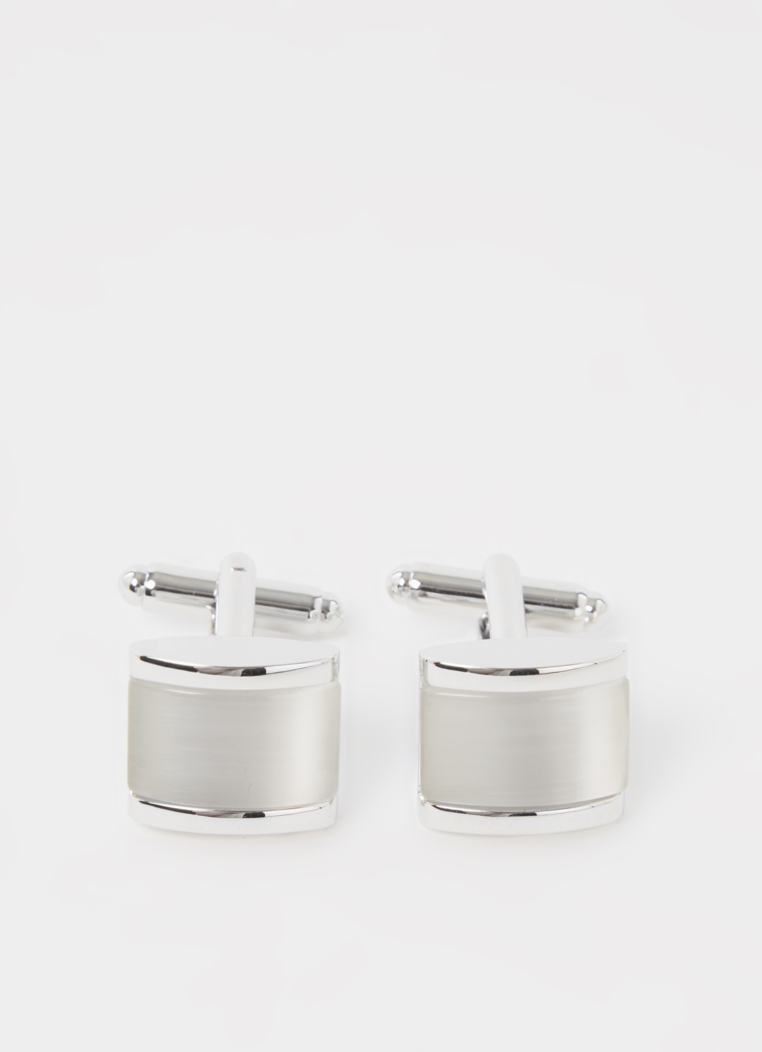 Profuomo Catseye manchetknopen - voorkant zilver