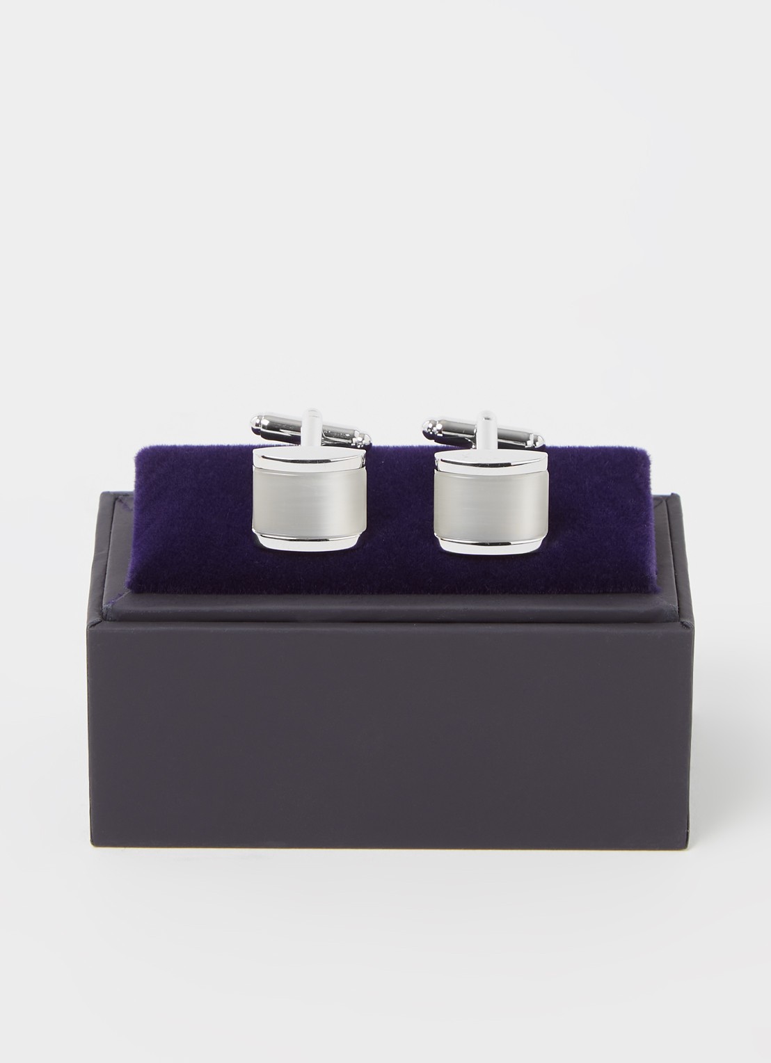 Profuomo Catseye manchetknopen - voorkant 2 zilver