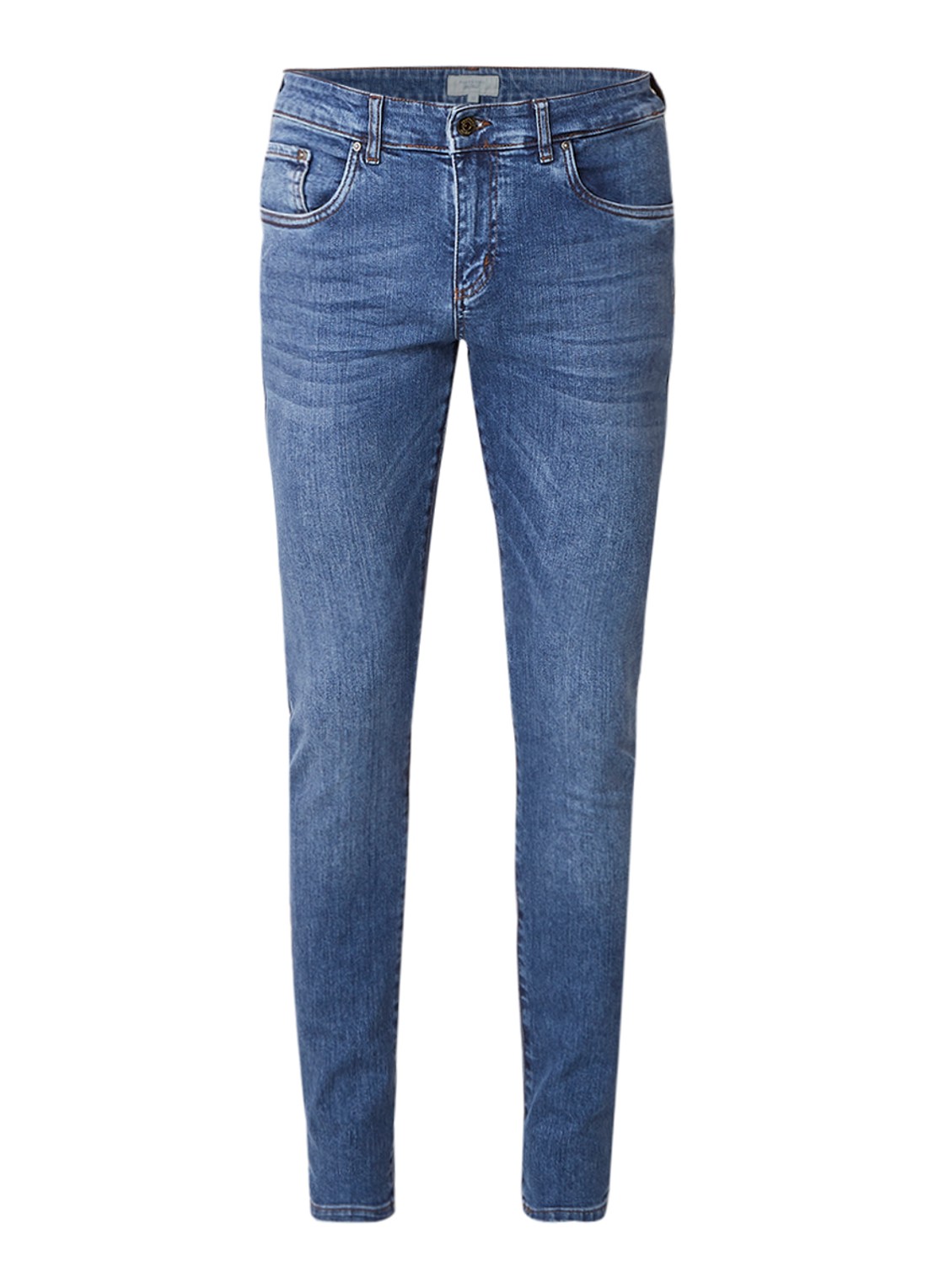 Profuomo Detox Denim skinny jeans met stretch - voorkant 2 indigo