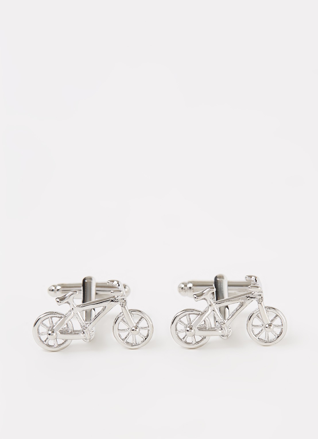 Profuomo Fiets manchetknopen - voorkant zilver