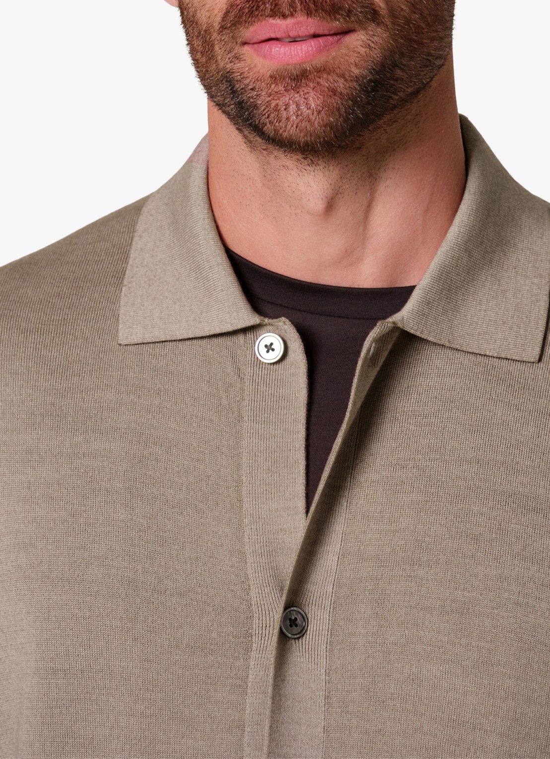 Profuomo Fijngebreid vest van wol - detail 5 beige