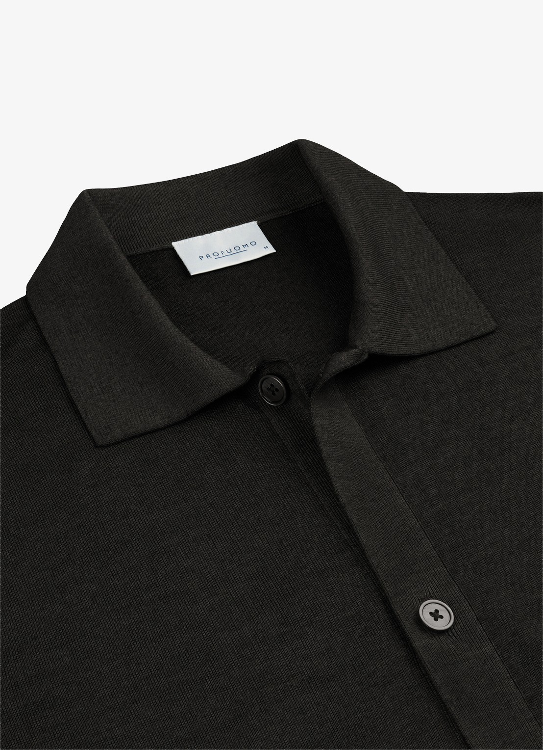 Profuomo Fijngebreid vest van wol - detail 2 zwart