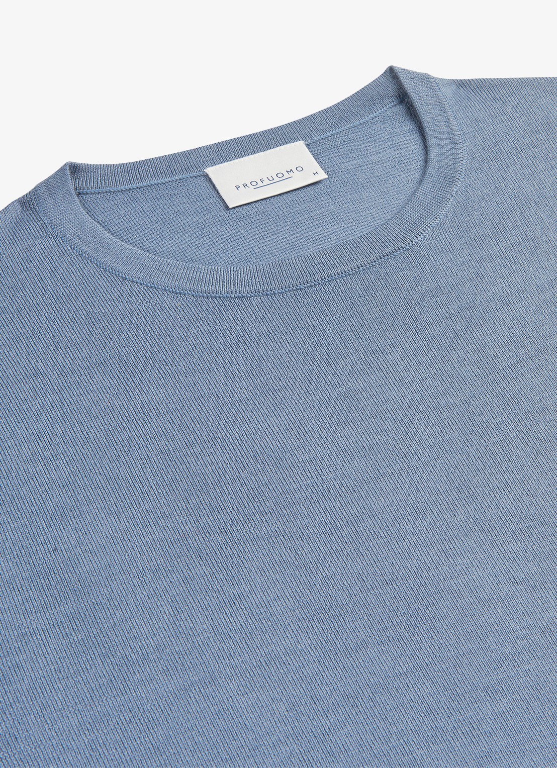 Profuomo Fijngebreide pullover van merino wol - detail 3 blauw
