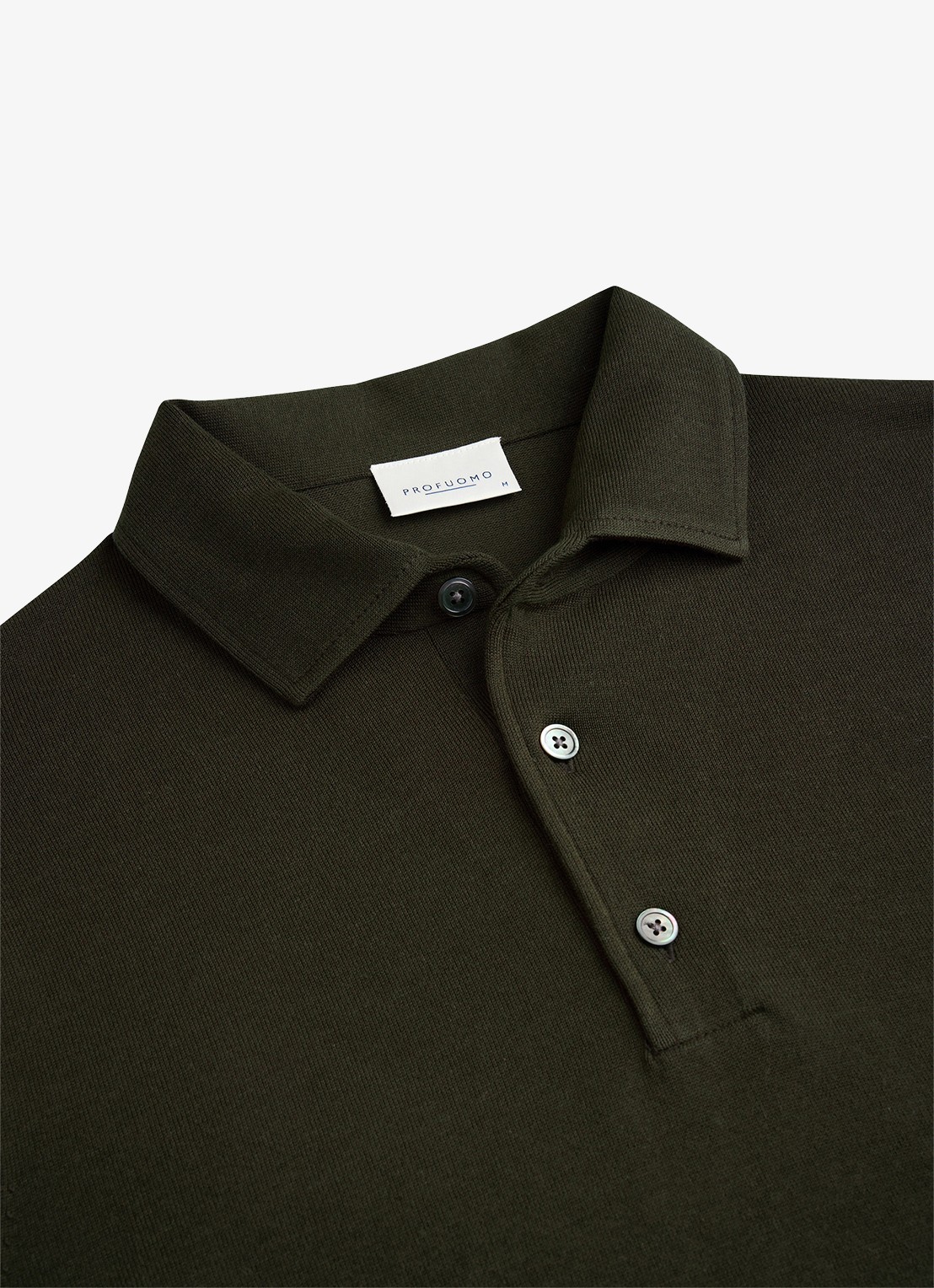 Profuomo Fijngebreide trui in zijdeblend met polokraag - detail 2 groen