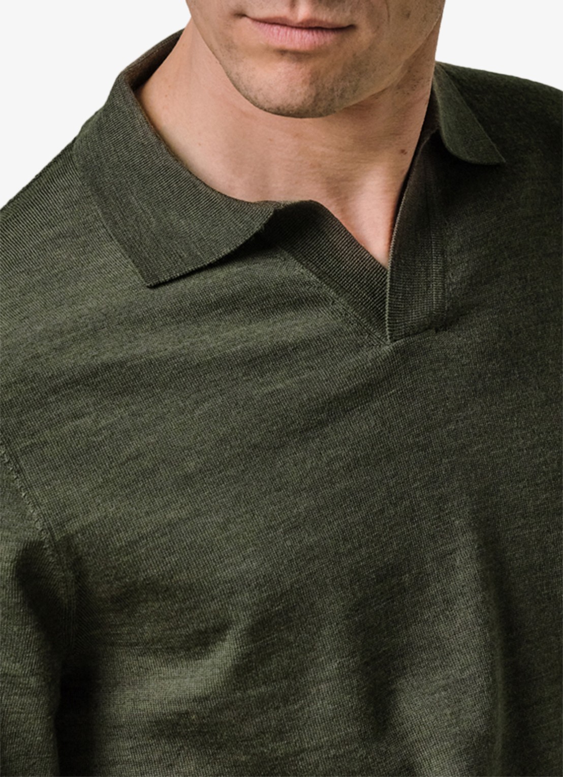 Profuomo Fijngebreide trui van merino wol - detail 5 groen