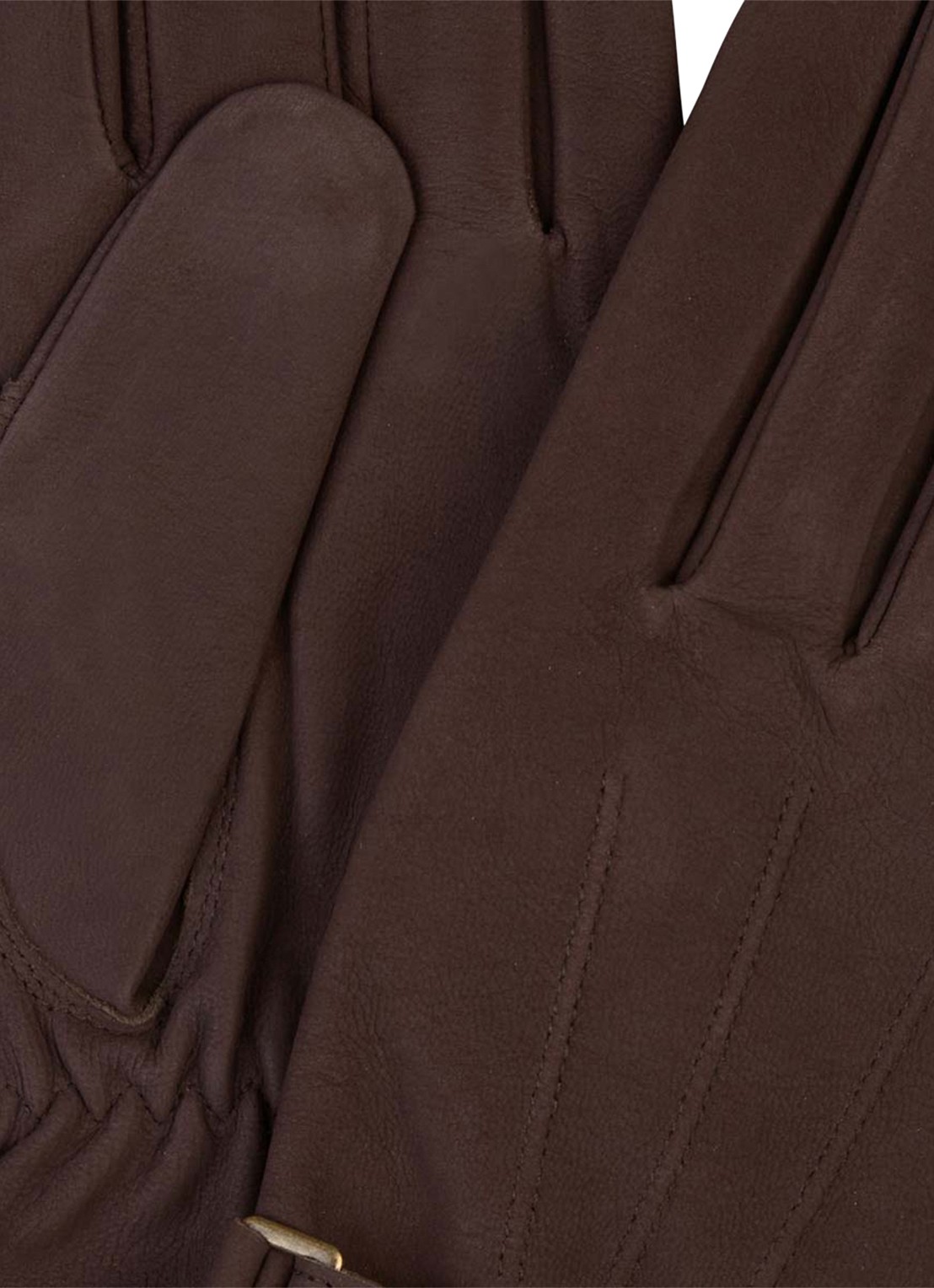 Profuomo Handschoen van leer - detail bruin