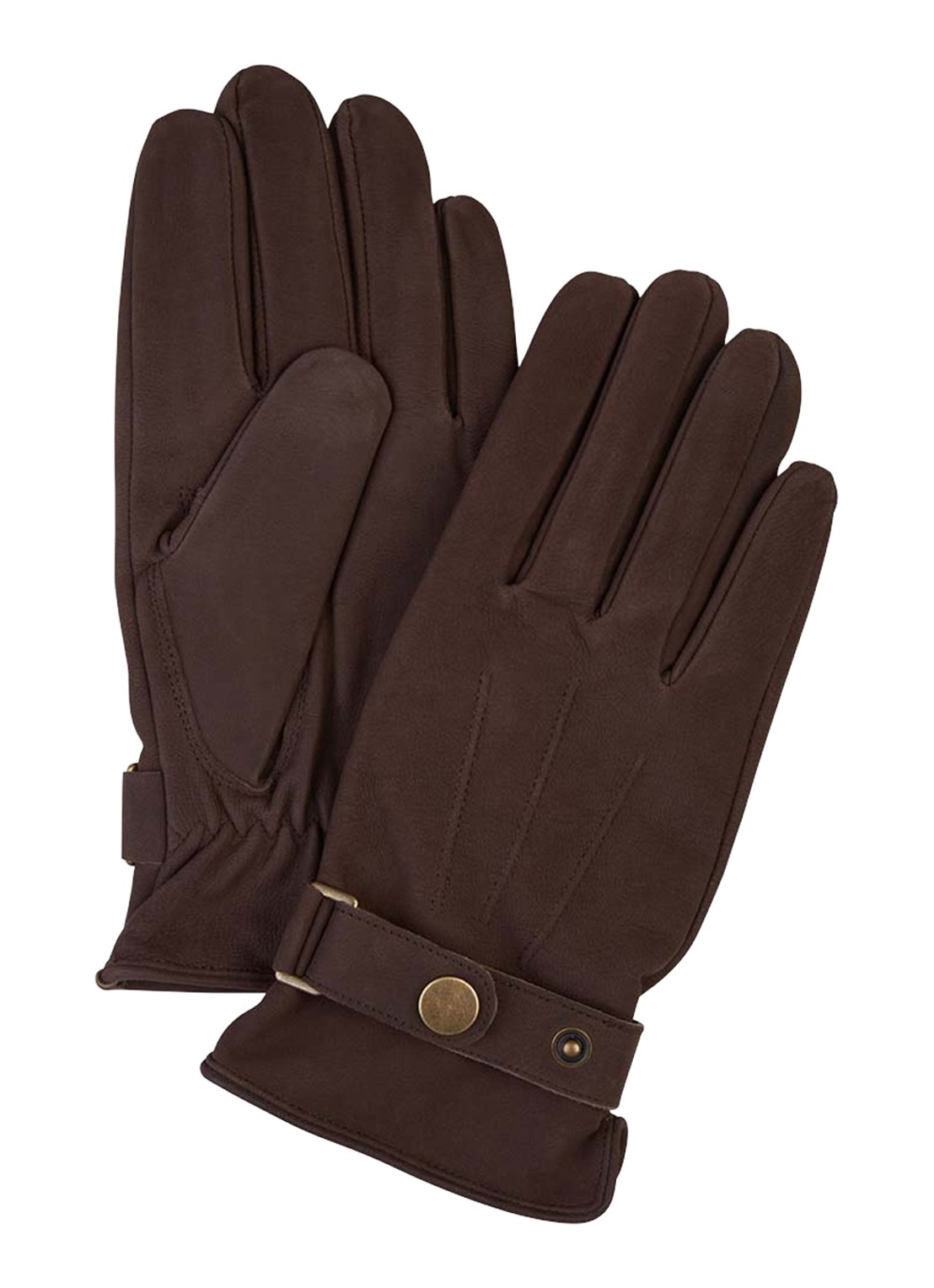 Profuomo Handschoen van leer - voorkant 2 bruin