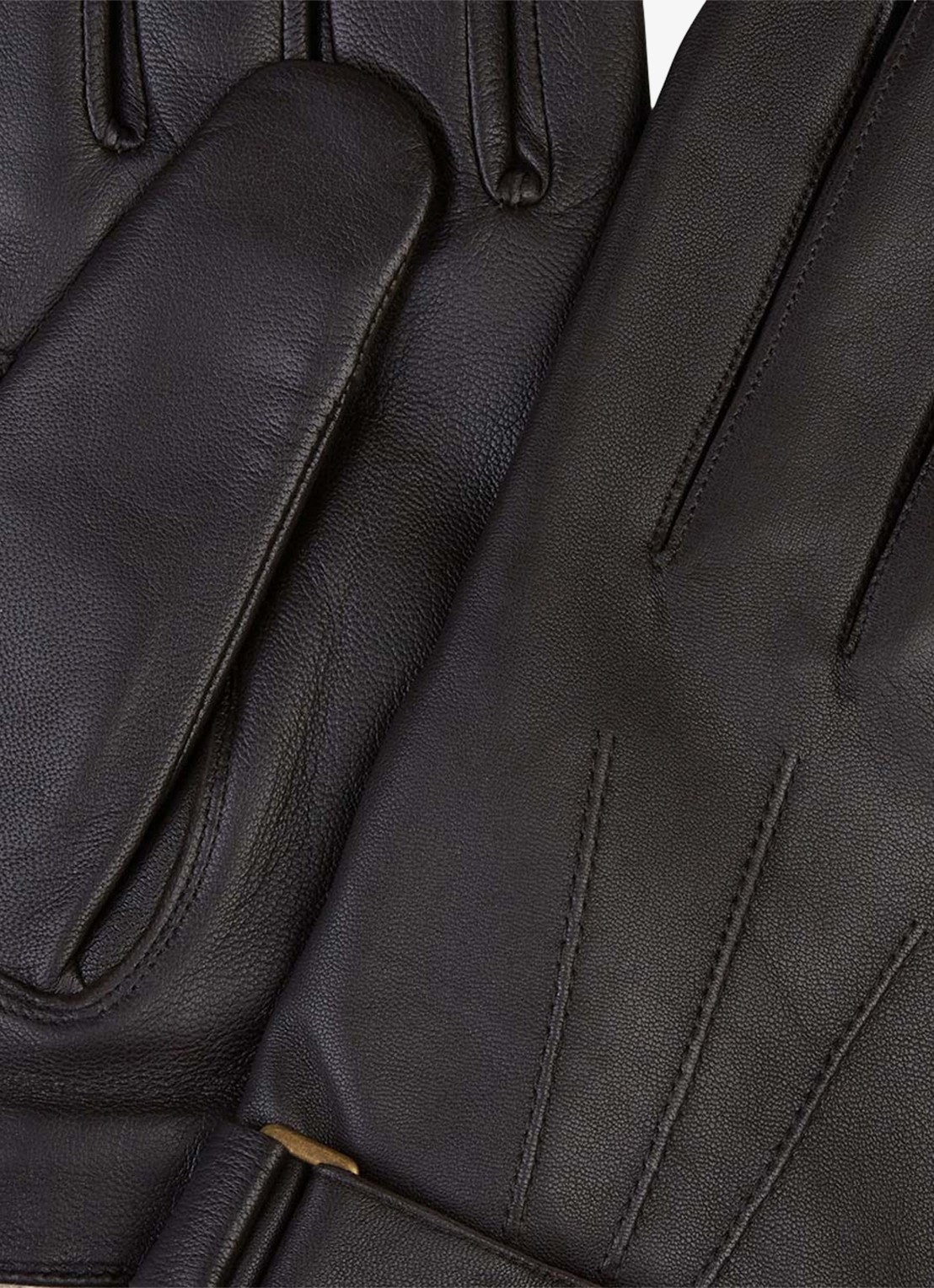 Profuomo Handschoenen van leer - detail 2 donkerbruin