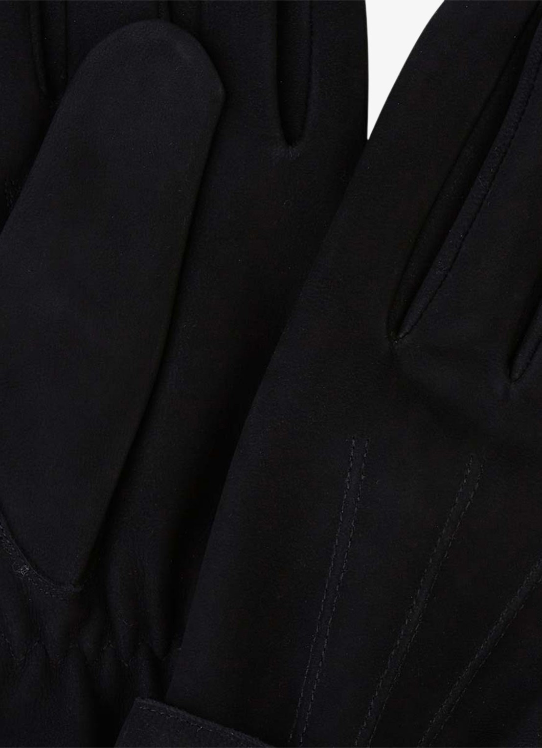 Profuomo Handschoenen van leer - detail 2 zwart