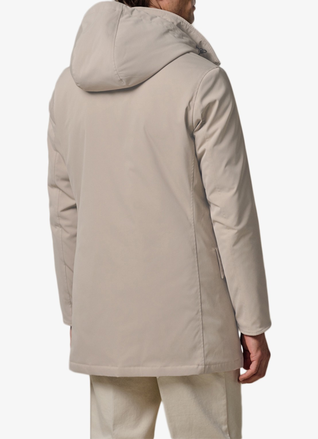 Profuomo Jas met capuchon - achterkant 3 beige