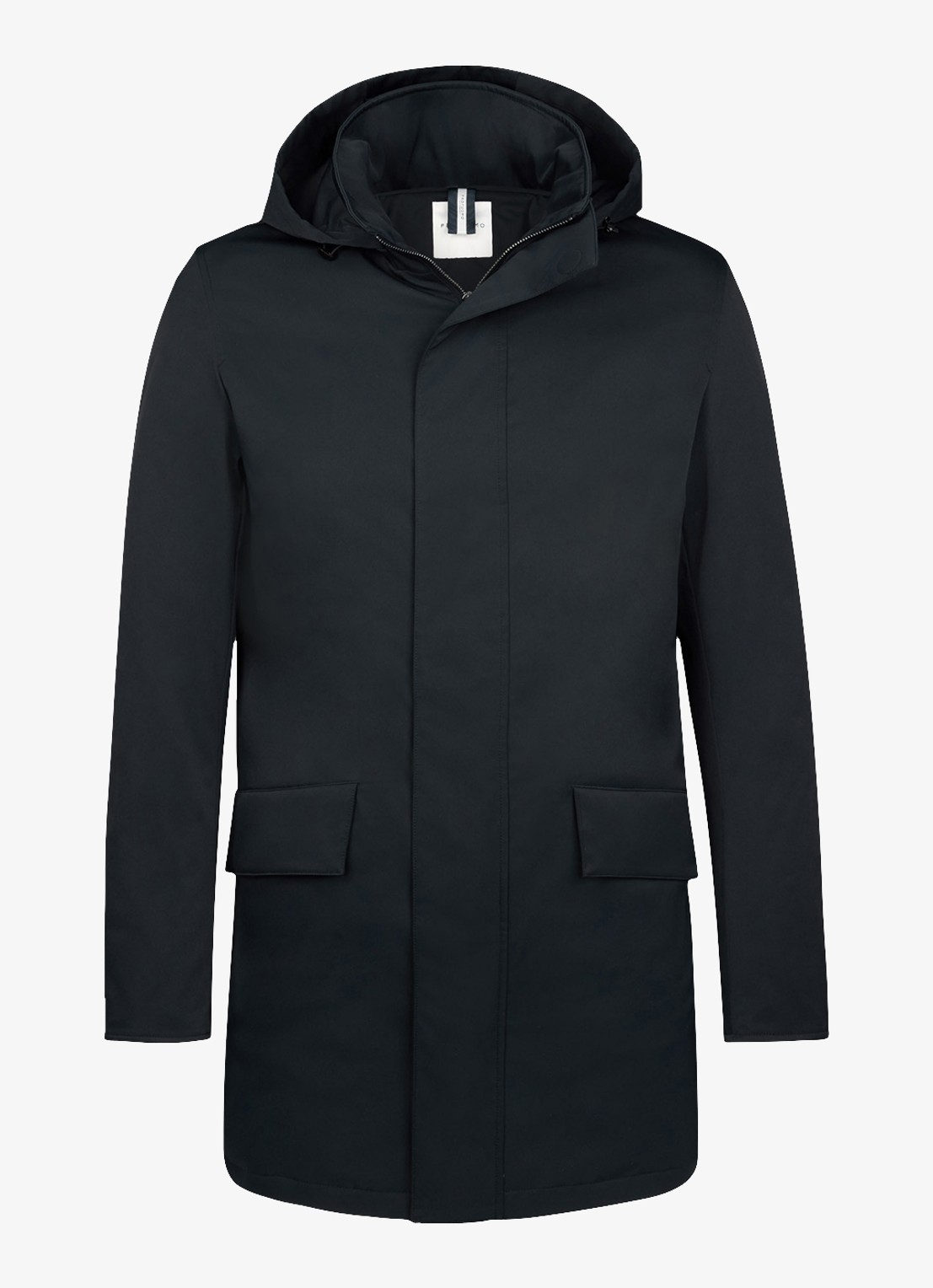 Profuomo Jas met capuchon - voorkant 5 donkerblauw