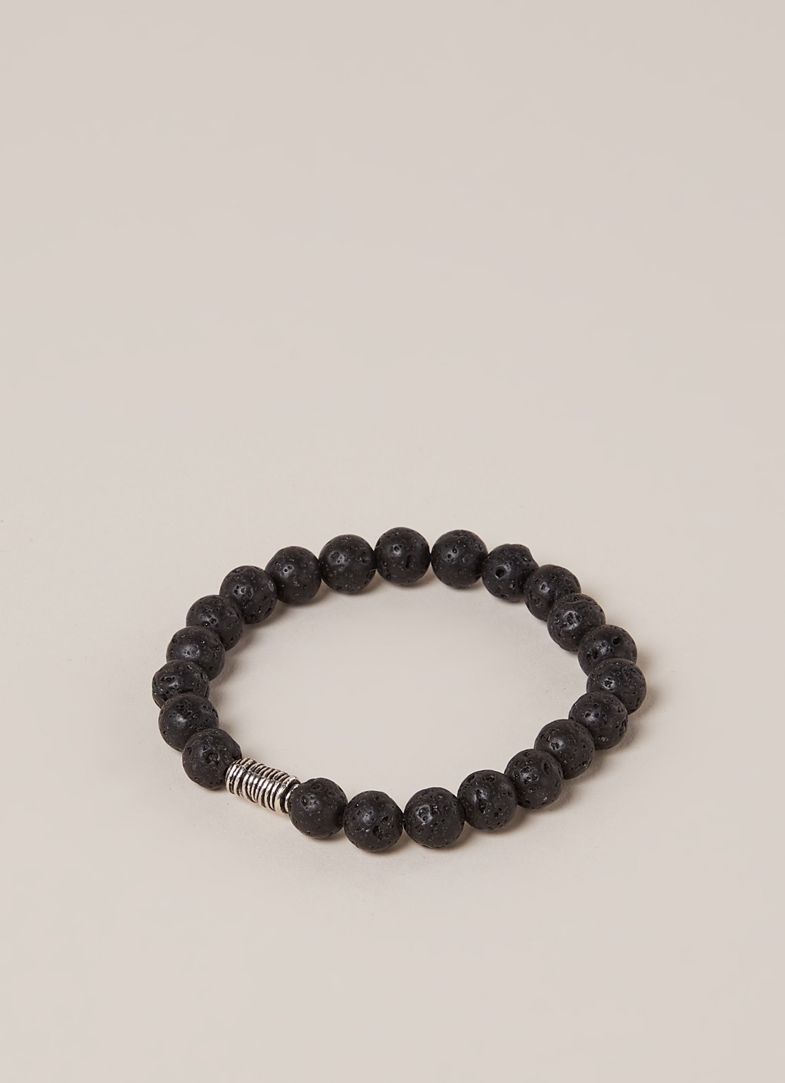 Profuomo Kralenarmband van lava PP1K000209 - voorkant 2 zwart